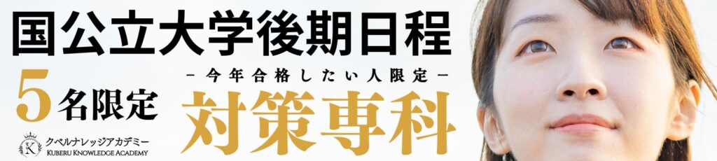 《国公立大学後期日程向け小論文》超短期集中講座