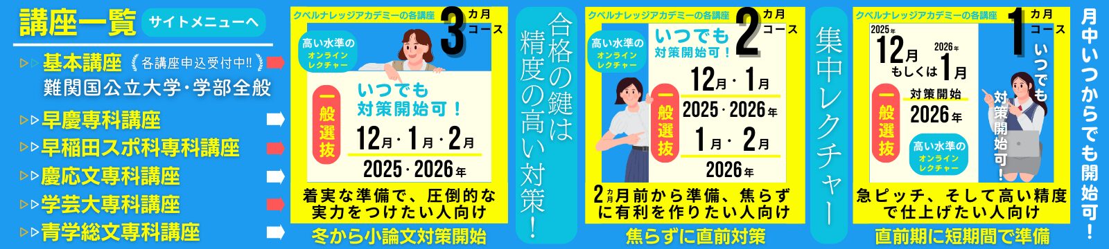 小論文_小論文対策_小論文の書き方_一般選抜_総合型選抜_クベルナレッジアカデミー_小論文専科